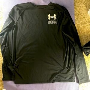 Nice long sleeve! Black with white writing!